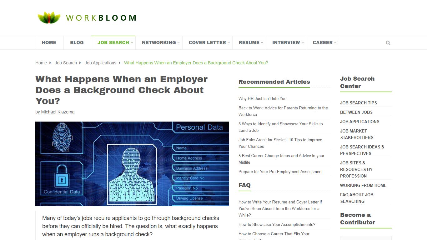 What Happens When an Employer Does a Background Check About You?